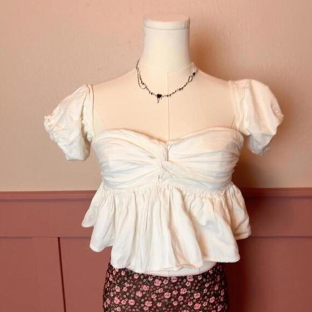 coquette lolita babydoll fairy puffy sleeve top kisserine white bride bridal